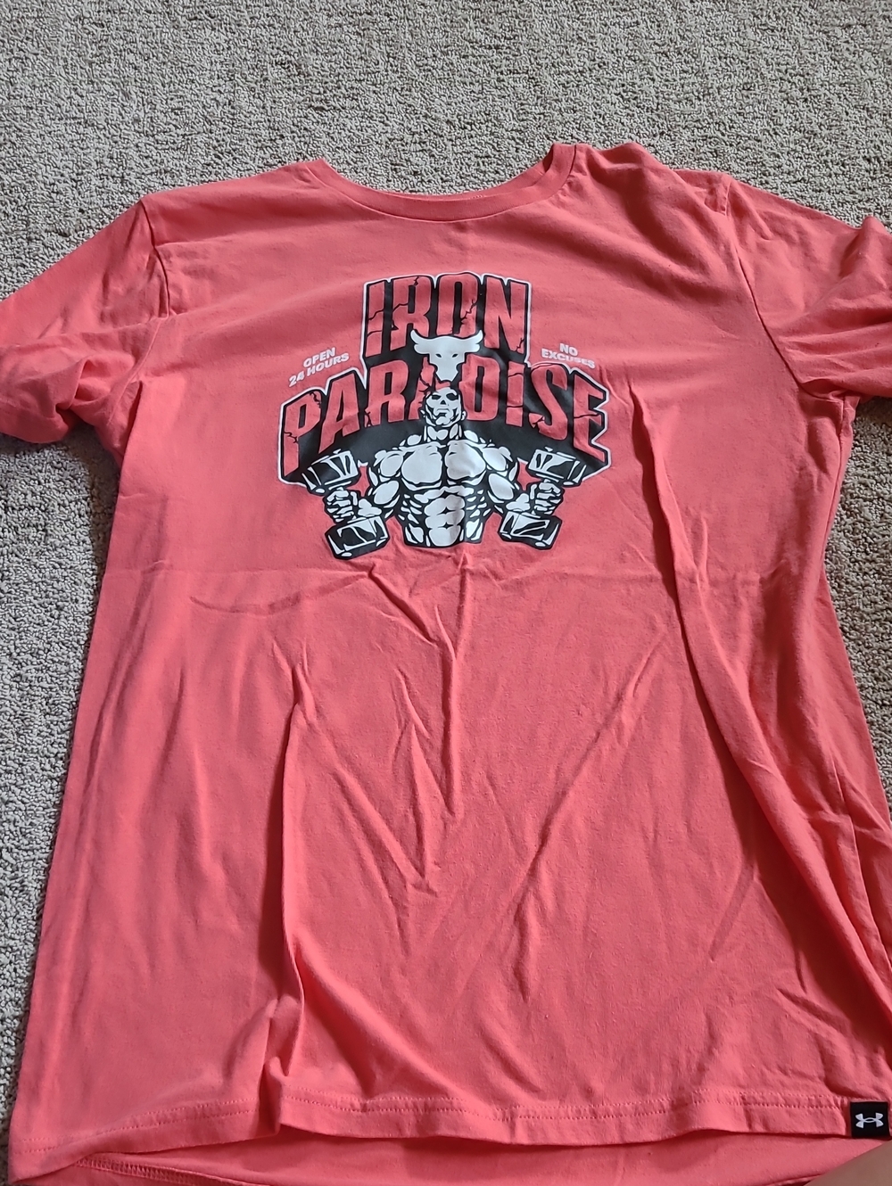 Under Armour Coral-Pink 'Iron Paradise' Short Sleeve Tee